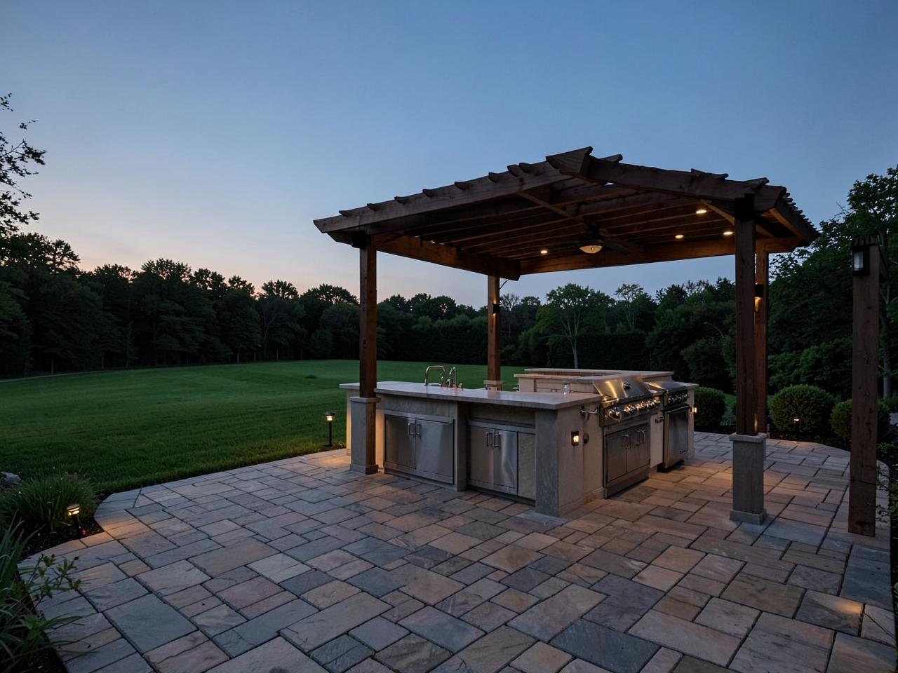 Outdoor kitchen & pergola